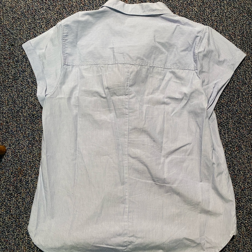 J. Crew Striped Blue Button-Up Shirt - Picture 3 of 3